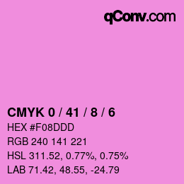 Color code: CMYK 0 / 41 / 8 / 6 | qconv.com