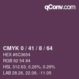 カラーコード: CMYK 0 / 41 / 8 / 64 | qconv.com