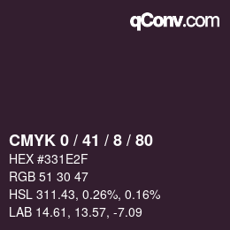 Color code: CMYK 0 / 41 / 8 / 80 | qconv.com