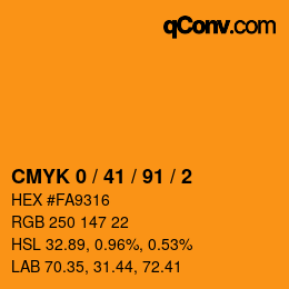 Color code: CMYK 0 / 41 / 91 / 2 | qconv.com