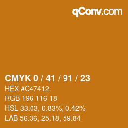 Color code: CMYK 0 / 41 / 91 / 23 | qconv.com