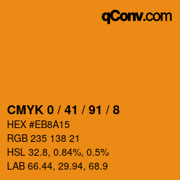 Color code: CMYK 0 / 41 / 91 / 8 | qconv.com
