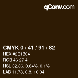 Color code: CMYK 0 / 41 / 91 / 82 | qconv.com