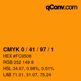 Color code: CMYK 0 / 41 / 97 / 1 | qconv.com