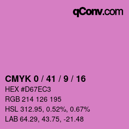 Farbcode: CMYK 0 / 41 / 9 / 16 | qconv.com