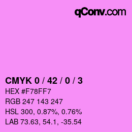 カラーコード: CMYK 0 / 42 / 0 / 3 | qconv.com