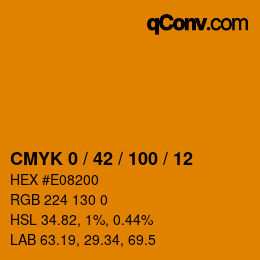 Color code: CMYK 0 / 42 / 100 / 12 | qconv.com