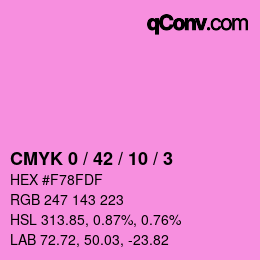 Color code: CMYK 0 / 42 / 10 / 3 | qconv.com