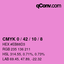カラーコード: CMYK 0 / 42 / 10 / 8 | qconv.com