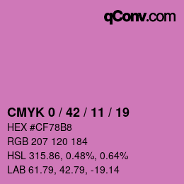 Color code: CMYK 0 / 42 / 11 / 19 | qconv.com