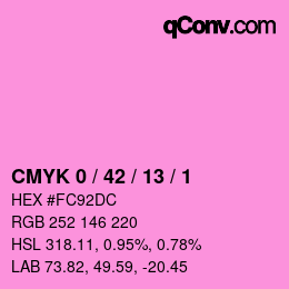 カラーコード: CMYK 0 / 42 / 13 / 1 | qconv.com