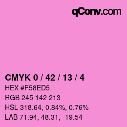 カラーコード: CMYK 0 / 42 / 13 / 4 | qconv.com