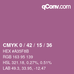 Color code: CMYK 0 / 42 / 15 / 36 | qconv.com