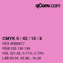 カラーコード: CMYK 0 / 42 / 15 / 8 | qconv.com