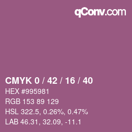 Color code: CMYK 0 / 42 / 16 / 40 | qconv.com