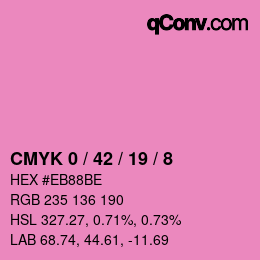 カラーコード: CMYK 0 / 42 / 19 / 8 | qconv.com