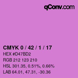 颜色代码: CMYK 0 / 42 / 1 / 17 | qconv.com