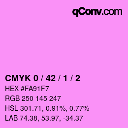 カラーコード: CMYK 0 / 42 / 1 / 2 | qconv.com