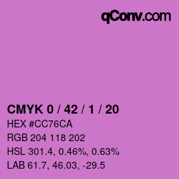 Color code: CMYK 0 / 42 / 1 / 20 | qconv.com