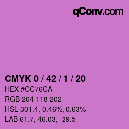 Color code: CMYK 0 / 42 / 1 / 20 | qconv.com