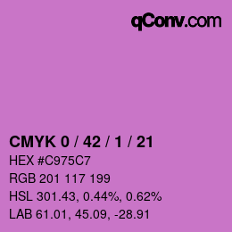 颜色代码: CMYK 0 / 42 / 1 / 21 | qconv.com