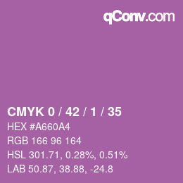 Color code: CMYK 0 / 42 / 1 / 35 | qconv.com