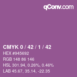 カラーコード: CMYK 0 / 42 / 1 / 42 | qconv.com