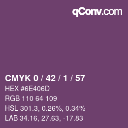 カラーコード: CMYK 0 / 42 / 1 / 57 | qconv.com