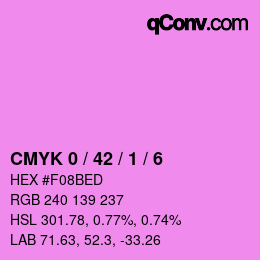 カラーコード: CMYK 0 / 42 / 1 / 6 | qconv.com