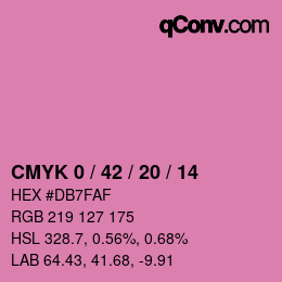 カラーコード: CMYK 0 / 42 / 20 / 14 | qconv.com