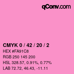 Farbcode: CMYK 0 / 42 / 20 / 2 | qconv.com