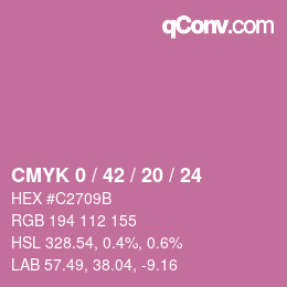 Color code: CMYK 0 / 42 / 20 / 24 | qconv.com
