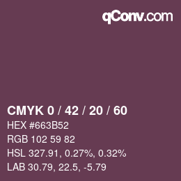 Color code: CMYK 0 / 42 / 20 / 60 | qconv.com