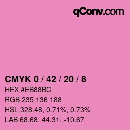 カラーコード: CMYK 0 / 42 / 20 / 8 | qconv.com