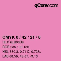 颜色代码: CMYK 0 / 42 / 21 / 8 | qconv.com