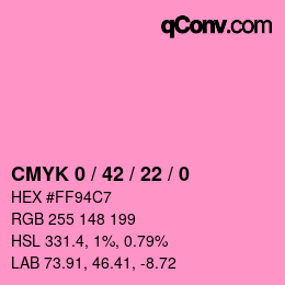 Code couleur: CMYK 0 / 42 / 22 / 0 | qconv.com