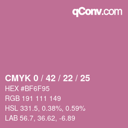 颜色代码: CMYK 0 / 42 / 22 / 25 | qconv.com