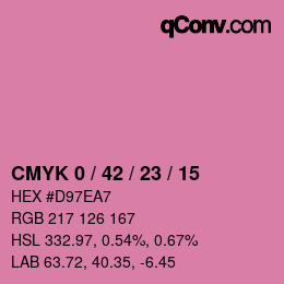 カラーコード: CMYK 0 / 42 / 23 / 15 | qconv.com