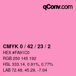 颜色代码: CMYK 0 / 42 / 23 / 2 | qconv.com