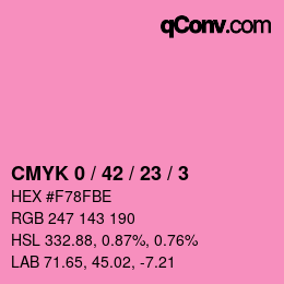 颜色代码: CMYK 0 / 42 / 23 / 3 | qconv.com