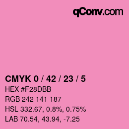 カラーコード: CMYK 0 / 42 / 23 / 5 | qconv.com
