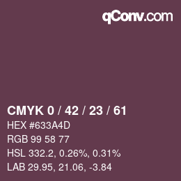 颜色代码: CMYK 0 / 42 / 23 / 61 | qconv.com