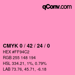 颜色代码: CMYK 0 / 42 / 24 / 0 | qconv.com