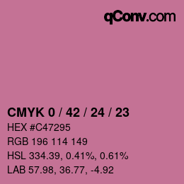 颜色代码: CMYK 0 / 42 / 24 / 23 | qconv.com