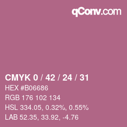 Color code: CMYK 0 / 42 / 24 / 31 | qconv.com