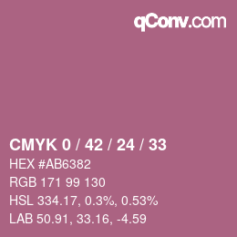 Color code: CMYK 0 / 42 / 24 / 33 | qconv.com