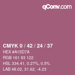 カラーコード: CMYK 0 / 42 / 24 / 37 | qconv.com