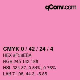 カラーコード: CMYK 0 / 42 / 24 / 4 | qconv.com
