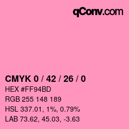 Color code: CMYK 0 / 42 / 26 / 0 | qconv.com