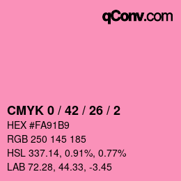 Color code: CMYK 0 / 42 / 26 / 2 | qconv.com
